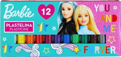 Zdjęcie produktu dla Plastelina 12 kolorów Barbie Majewski