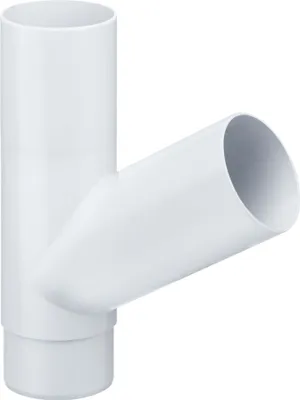 Produktbild von INEFA Abzweiger Fallrohr 60 Grad, PVC DN75/75 Weiß Zubehör Fallrohr Kunststoff, einfache Steckmontage,  Germany