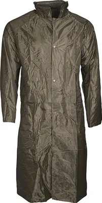 Produktbild von Regenmantel oliv Größe L, wasserdicht, mit Kapuze, 2 Taschen, kleines Packmaß für Outdoor
