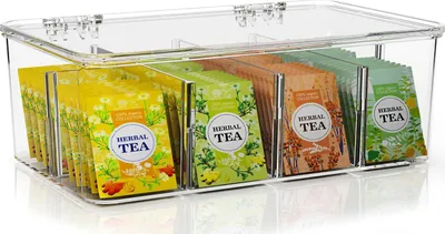 Produktbild von Theezak-organizer - Stapelbare theezakjes - 1 Stück - Transparent