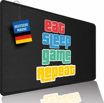 Produktbild von Mauspad; Größe: 90x40 cm Farbe: Eat Sleep Game Repeat