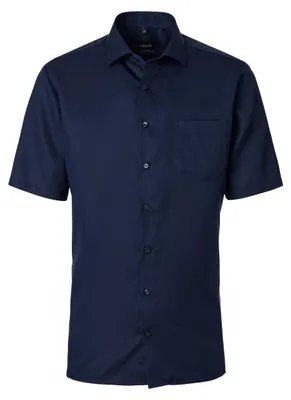 Produktbild von VENTI Herren Businesshemd Kurzarm Kent Modern-Fit Marine 43