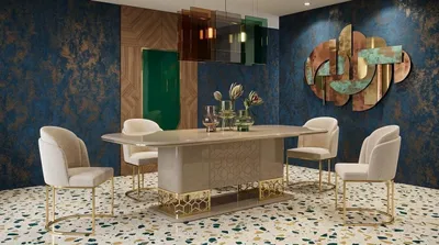Immagine prodotto di Set da pranzo confortevole con sedie comode, design