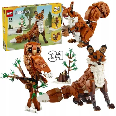 Obrázok produktu pre Lego Creator 31154 Lesné zvieratá: Liška, sova, veverička, 9+ rokov, 18 cm