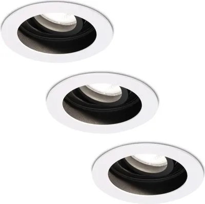 Produktbild von hoftronic LED Einbaustrahler 3x4W GU10 345lm 6500K Weiß IP20 Schwenkbar