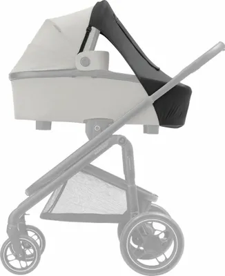 Produktbild von Maxi-Cosi Sonnenverdeck, kompatibel mit Maxi-Cosi Babywannen, Kinderwagen und Babyschalen, Sonnenschutzfaktor USF 50+, mit Sichtfenster, Schwarz