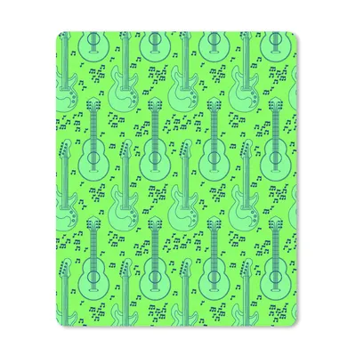 Produktbild von MuchoWow® Mauspad Mousepad Gitarre - Muster - Grün 30x40 cm - Mousepads - Maus Mat - Pad - Mausunterlage - Mausmatten