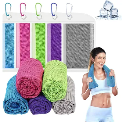 Produktbild von 5 Stück Kühlendes Handtuch Schnelltrocknend Verdunstungskälte Fitness Outdoor Sport