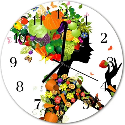 Produktbild von Glasuhr Wanduhr Küchenuhr Echt-Glas 30fi cm Kunst mehrfarbig