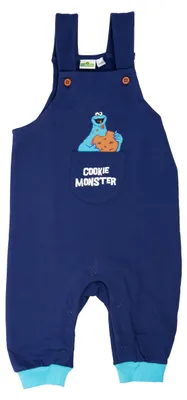 Produktbild von Sesamstraße Latzhose für Jungen - Krümelmonster Hose mit Hosenträger Overall Cookie Monster Blau 62-68
