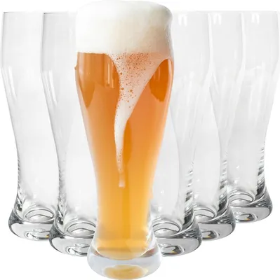 Produktbild von 6 Weizengläser 0,5L (max. 580ml) Biergläser Bierglas Weissbiern Weissbierglas Weizenbierglas