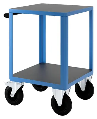 Produktbild von Montagewagen KOMPAKT | 2 Ladeflächen 600 x 600 mm | Vollgummibereifung
