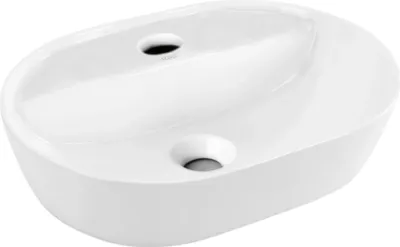 Obrázek produktu pro VBChome Umyvadlo 42 x 30 cm Keramické bílé oválné s otvorem pro baterii Umyvadlo Umyvadlo na desku Umyvadlová mísa Keramické umyvadlo Umyvadlo na desku