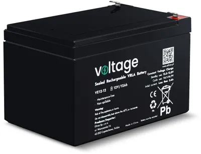 Image de Batterie AGM Voltage 12V 12Ah VE12-12 (durée de vie 6-9 ans)