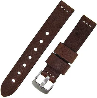 Produktbild von Uhrenarmband RAVENNA extra lang mittelbraun 18mm Kalbleder