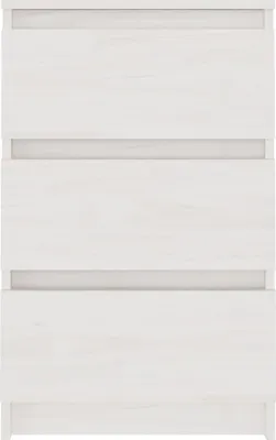 Immagine prodotto di Comodino bianco 40x29,5x64 cm in legno di pino massiccio