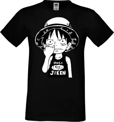 Produktbild von Herren T-Shirt Anime Manga One Manga Piece Anime 01 Luffy, Man 5XL / Schwarz