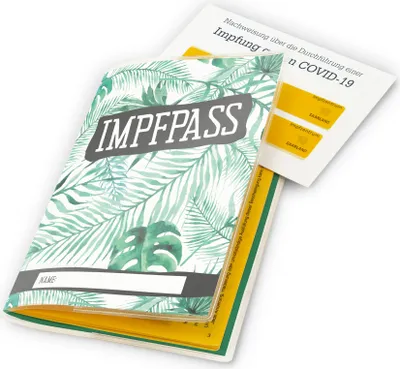 Produktbild von itenga Design Impfpasshülle  Motiv Palmenblätter