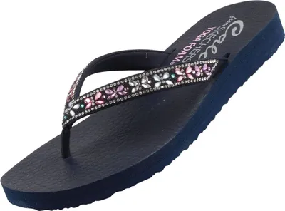 Produktbild von Skechers Meditation Butterfly Garden Damen Zehentrenner Blau