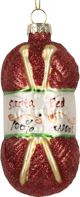 Produktbild von Clayre & Eef Weihnachtsanhänger 8x8x8 cm Rot Glas