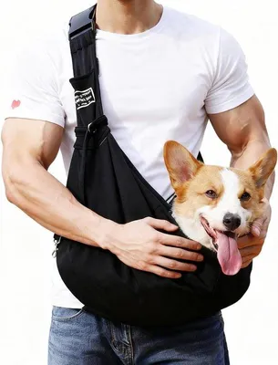 Produktbild von Hundetransportrucksack – Tragetasche – Für Outdoor-Aktivitäten – Verstellbare Tragegurte – Bis 75 kg – Schwarz