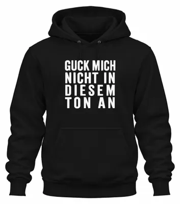 Imagen del producto de No me mires así. Sarcástico, atrevido, divertido. Regalo. Sudadera con capucha uni, color negro, talla M