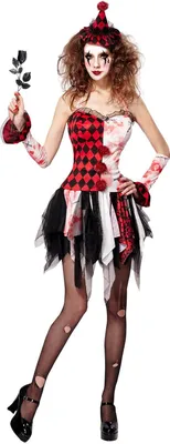 Produktbild von Horror Harlekin Kostüm für Damen