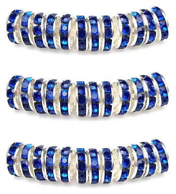Produktbild von Rondelle Perlen Strass Zwischenperlen 4mm Saphirblau 100 Stück