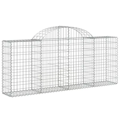 Immagine prodotto di vidaXL Gabbione ad arco alto 200x30x80/100 cm Ferro zincato