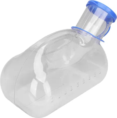 Zdjęcie produktu dla 1000 ml męski pisuar - przenośna plastikowa butelka nocna z pokrywką, butelka na mocz dla seniorów, pacjentów, do samochodu i w podróży