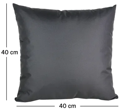 Produktbild von JACK 40x40cm Outdoor Lounge Kissen Dekokissen inkl. XXL-Füllung Wasserabweisend Sitzkissen Garten Stuhl Lotus Effekt, Farbe:Anthrazit