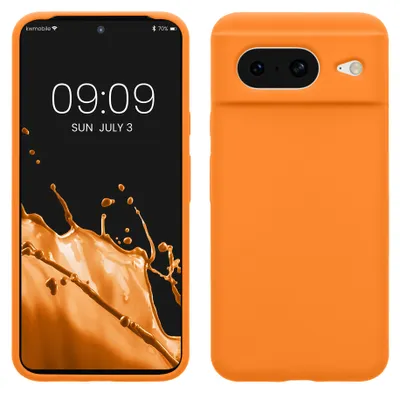 Produktbild von kwmobile Handyhülle für Google Pixel 8 Hülle, für Pixel 8 Case - Hülle Silikon - kabelloses Laden - Fruity Orange