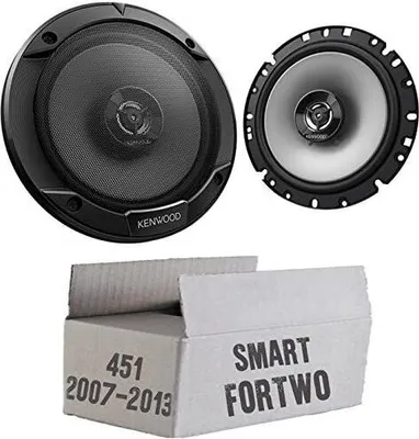 Produktbild von Lautsprecher Boxen Kenwood KFC-S1766 - 16,5cm 2-Wege Koax Auto Einbauzubehör - Einbauset passend für Smart ForTwo 451 Front - justSOUND