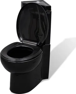 Zdjęcie produktu dla Toaleta narożna, ceramiczna, czarna