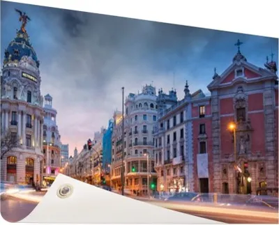 Produktbild von Gartenposter - 120x80 cm - Madrid bei Nacht  - Modernes Wandbilder - Europäische Städte