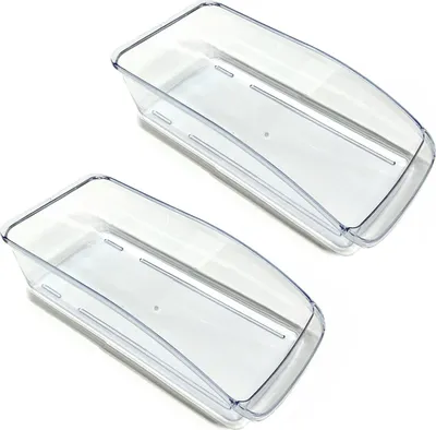 Produktbild von 2er Set  Kühlschrank Korb Transparent |  Gemüseschale Für Kühlschrank | Kühlschrankkorb Gemüse | Gefrierschrank Schubladenkorb