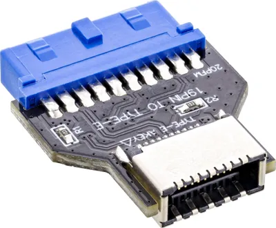 Produktbild von InLine USB 3.0 Mainboard zu USB 3.2 Typ-E Key-A Adapter intern, Buchse, Buchse, Gerade, Gerade, 25 mm, 30 mm