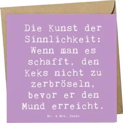 Produktbild von Mr. & Mrs. Panda Grußkarte Spruch Kunst der Sinnlichkeit - Lavendeltraum - Geschenk, faltkarte, doppelkarte, Klappkarte, Glückwunschkarte, Zitat, Motivation, Gefühl
