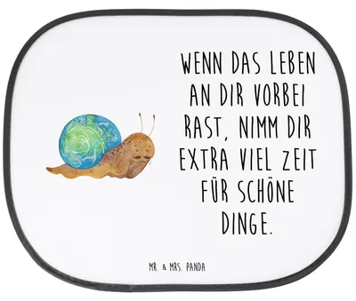 Produktbild von Mr. & Mrs. Panda Sonnenschutz Auto Schnecke Sir - Weiß - Geschenk, Lebensmut, Schnecken, autofenster, Lustige Sprüche, Sonnenblende, Motivation, für, Lebenseinstellung