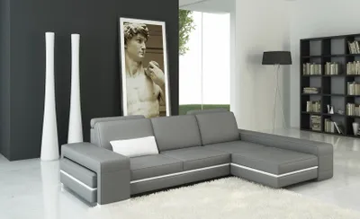 Produktbild von Ledersofa Couch Wohnlandschaft L Form Design Modern Sofa Eck Sofas Design5070B