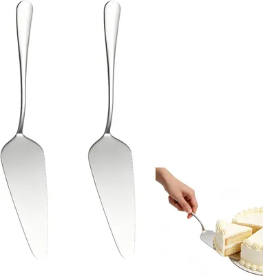 Obrázok produktu pre Tortová lopatka 23 cm, 2 ks, nehrdzavejúca oceľ, vhodná do umývačky, pre kuchyňu