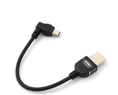 Produktbild von SYSTEM-S Mini USB Kabel  10 cm 90° gewinkelt
