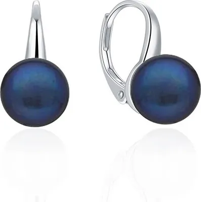 Immagine prodotto di Eleganti orecchini in argento con perle nere EP000092