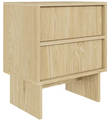 Produktbild von Selsey Sanva - Nachttisch 2-schubladig, geölte Eiche, 50 cm