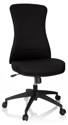 Produktbild von hjh OFFICE Profi Bürostuhl OFFICE XT Ergonomischer Schreibtischstuhl ohne Armlehnen Stoff Schwarz Drehstuhl für Büro, Zuhause