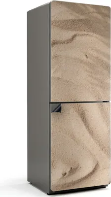 Produktbild von Sandstruktur mit Wellen – Magnetische Kühlschrank Abdeckung – Dekorfolie magnetisch Küche – Kühlschrank Magnet Deko – selbstklebende Magnettafel – Magnetfolie für Kühlschranktür – 70x190 cm