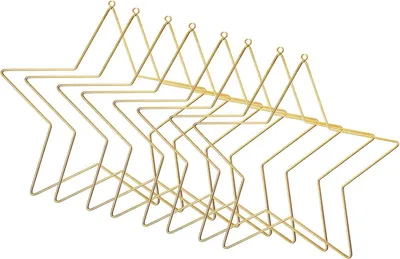 Productafbeelding van Kerstverlichting: 8 stuks metalen sterrenringen, metalen sterren met oogje om op te hangen, dromenvangers, decoratieve metalen ringen voor knutselwerkjes voor dromenvangers