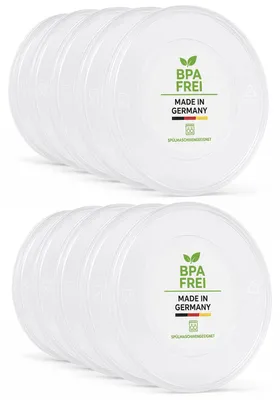 10er-Set Kunststoffdeckel 84 mm für Konservendosen, BPA-frei