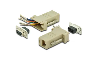 Produktbild von DIGITUS RS 232 Adapter, DB9,   RJ45, Modular DB9 F,  RJ45 F