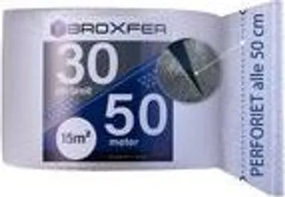 Produktbild von Broxfer Luftpolsterfolie Rolle 30cm x 50m Polsterfolie für Umzug / Versand 2-schichtig Verpackungsfolie LPF perforiert